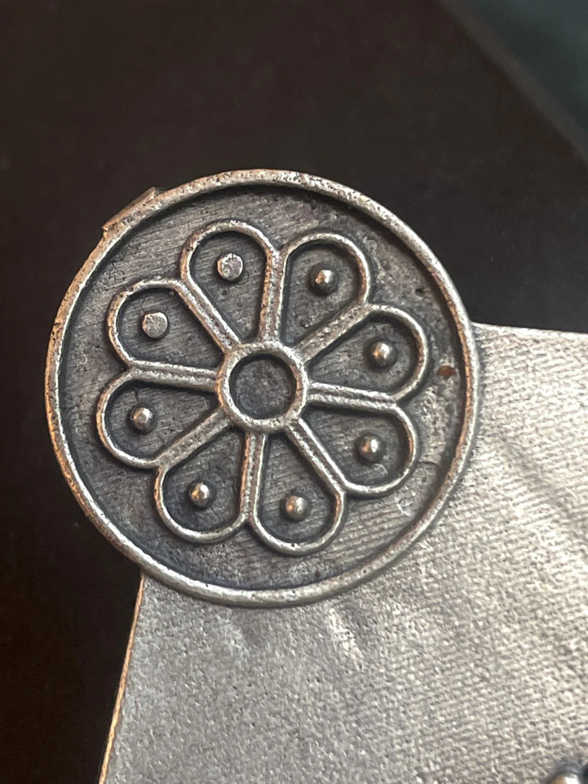 Silver Replica Chandbali Stud Earring