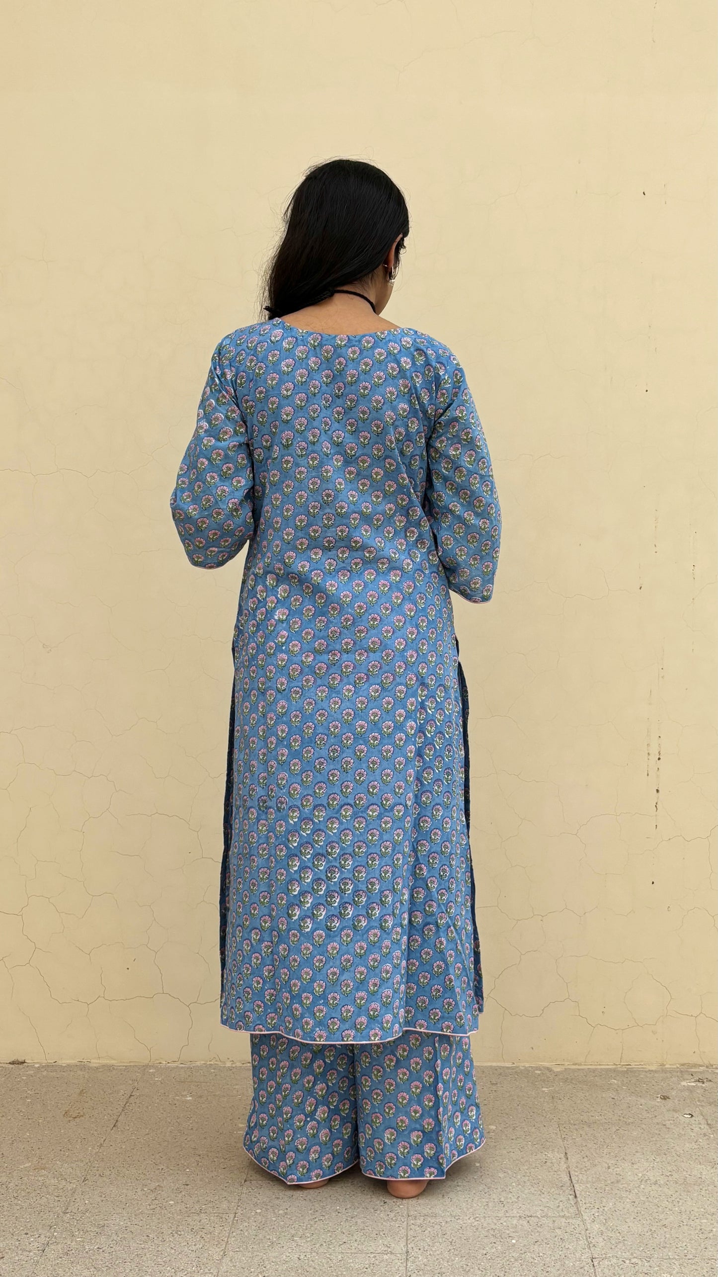 Khayal Blue Kurta Set
