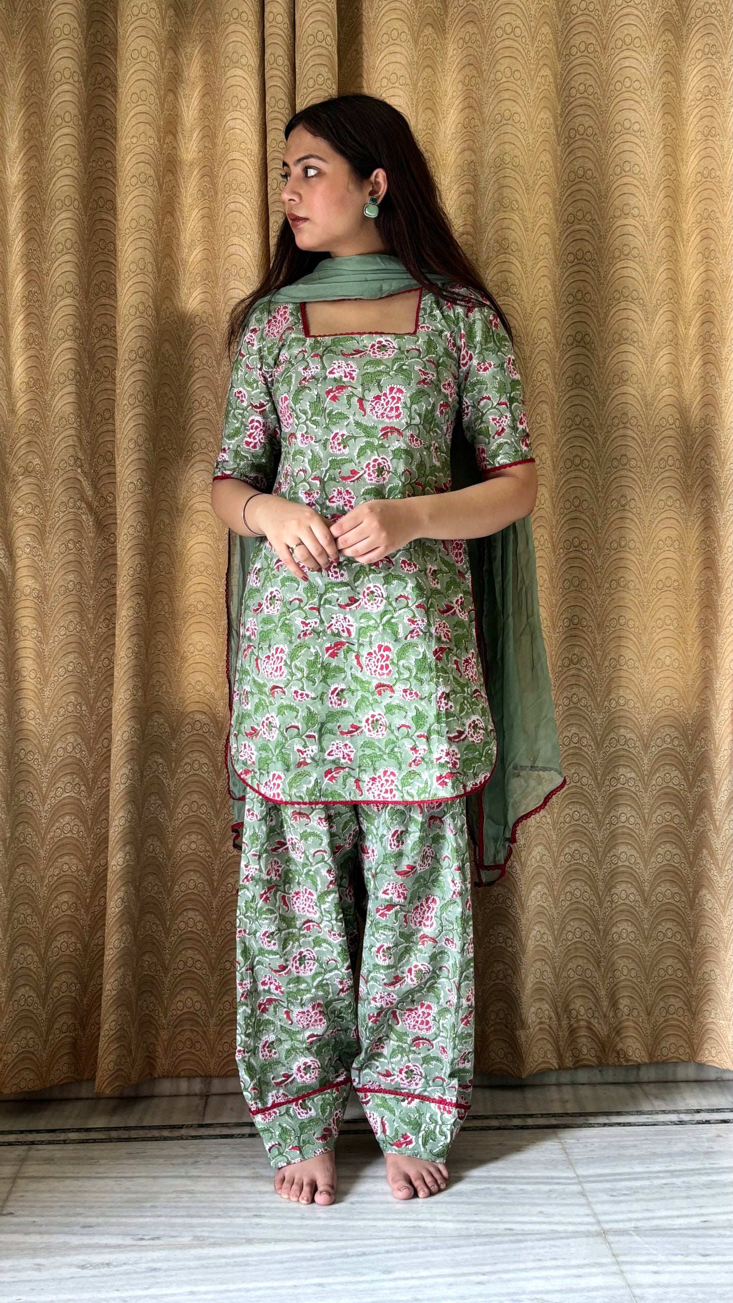 Gulzaar Green Farshi Set