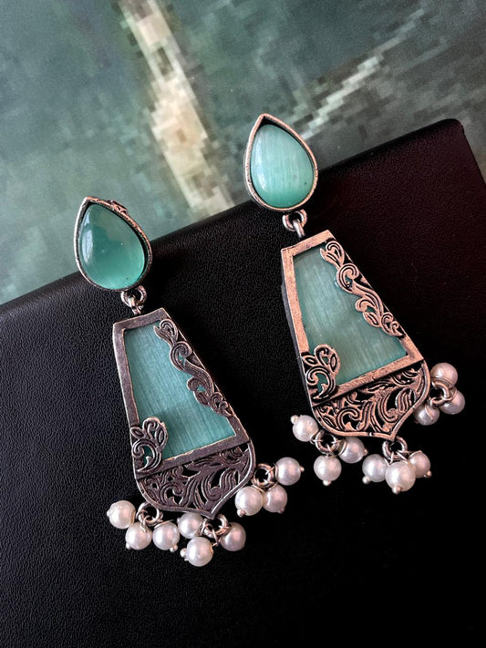 Monalisa Stone Ethnic Beaded Earring