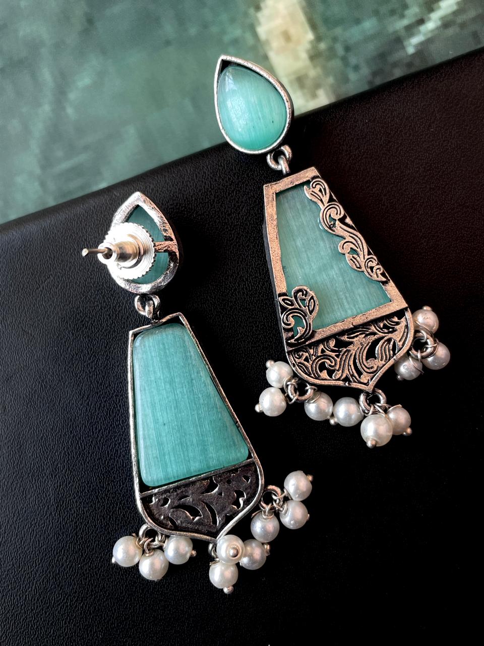 Monalisa Stone Ethnic Beaded Earring