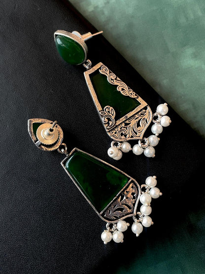Monalisa Stone Ethnic Beaded Earring