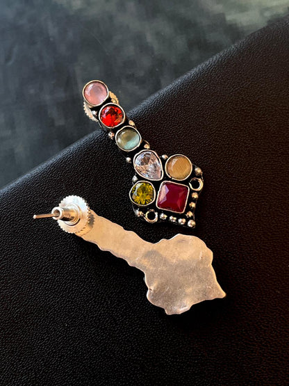 Monalisa Stone Geometrical Dangler Earring