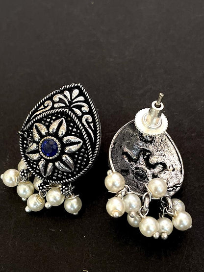 Oxidized Choker with Earring set