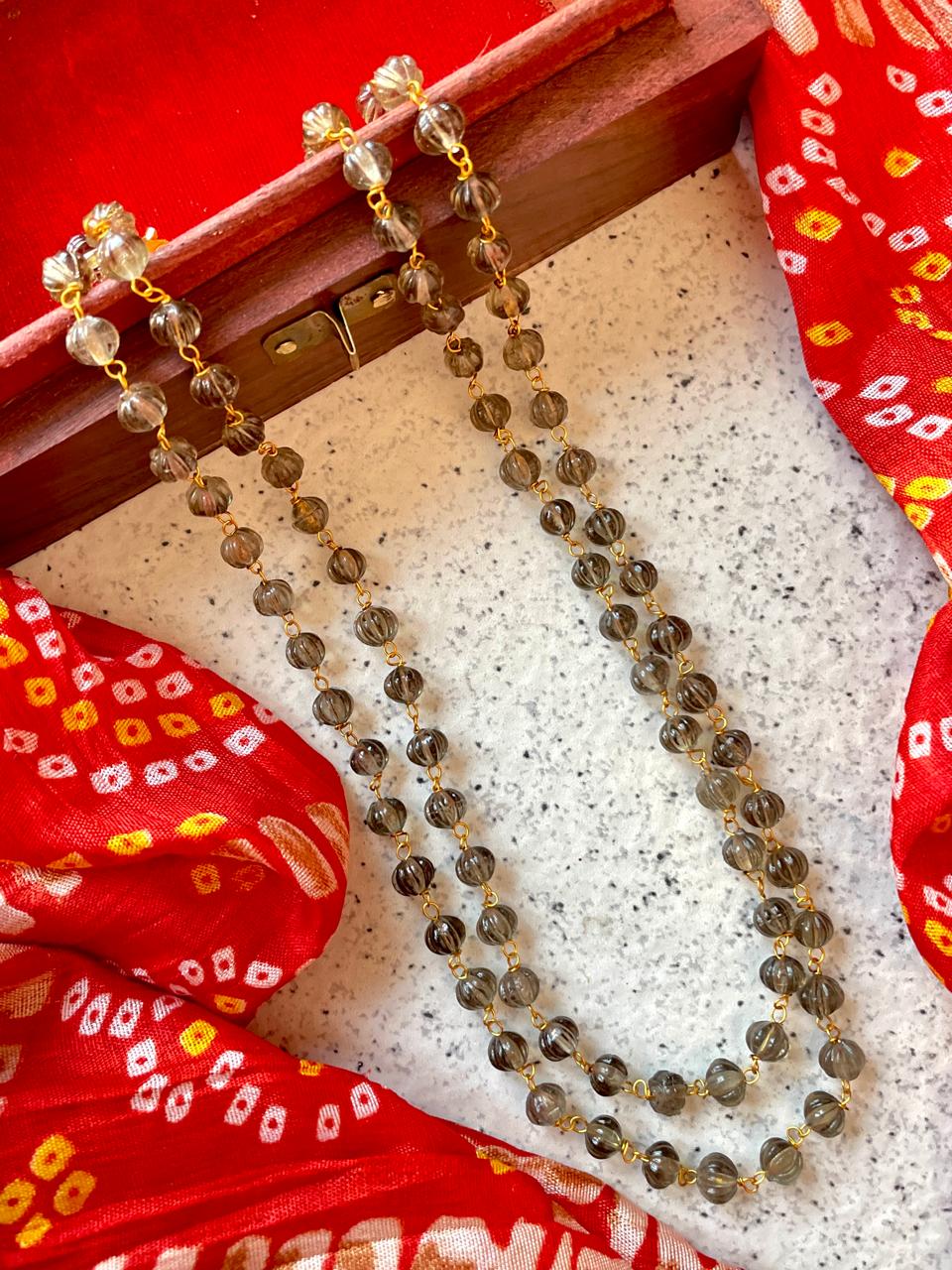 Pumpkin Beads Double Layer Partywear Mala