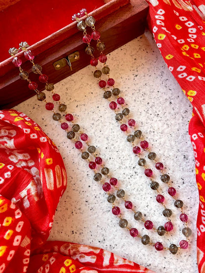 Pumpkin Beads Double Layer Partywear Mala